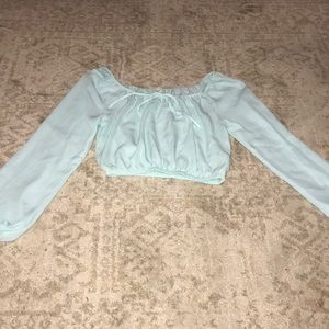 Light blue off the shoulder crop!